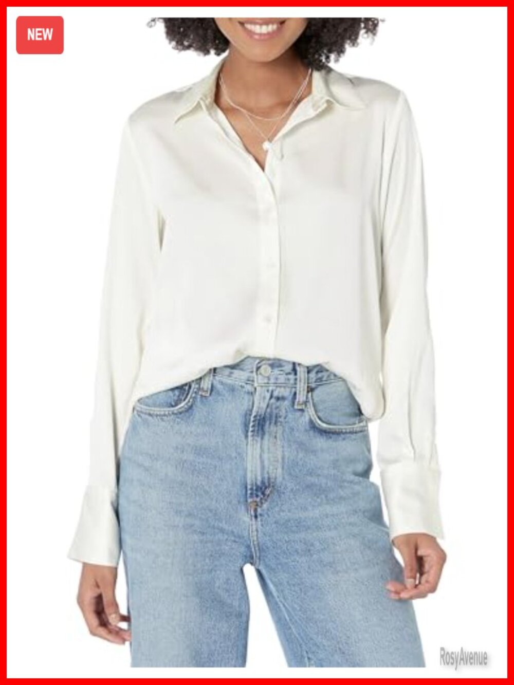 Satin Button Down Blouse Long Sleeve Collared Dressy Shirt